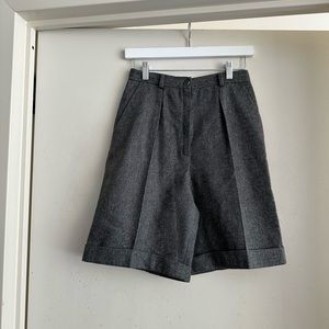 Vintage Grey Wool Shorts